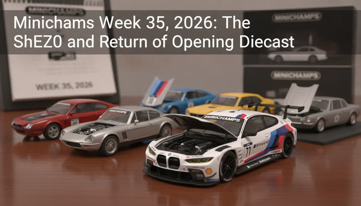 Minichamps Week 35, 2026: The BMW M4 GT3 Evo and the Return of Opening Diecast visual summary