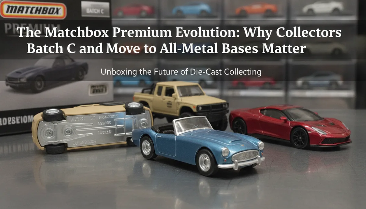 The Matchbox Premium Evolution: Why Collectors Batch C and the Move to All-Metal Bases Matter visual summary